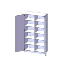 Schrank, 6 Ordnerhöhen - B/H/T: 120x226x60 cm