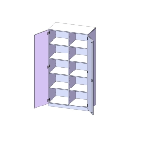 Schrank, 5 Ordnerhöhen - B/H/T: 100x190x60 cm