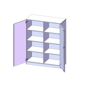 Schrank, 4 Ordnerhöhen - B/H/T: 120x154x60 cm