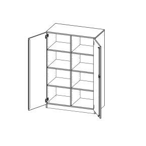 Schrank, 4 Ordnerhöhen - B/H/T: 100x154x60 cm