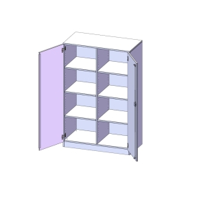 Schrank, 4 Ordnerhöhen - B/H/T: 100x154x50 cm