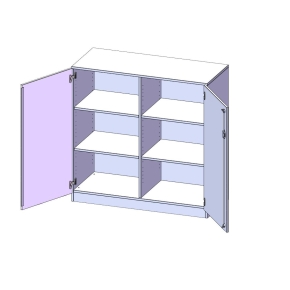 Schrank, 3 Ordnerhöhen - B/H/T: 120x118x40 cm