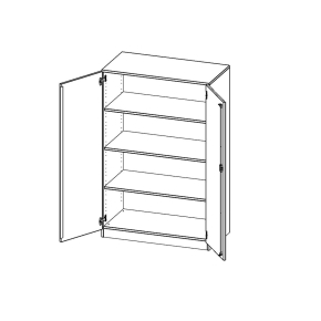 Schrank, 4 Ordnerhöhen - B/H/T: 100x154x40 cm