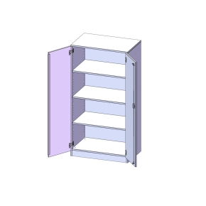 Schrank, 4 Ordnerhöhen - B/H/T: 80x154x60 cm