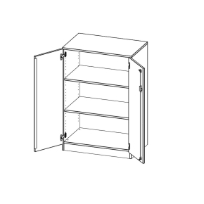 Schrank, 3 Ordnerhöhen - B/H/T: 80x118x60 cm