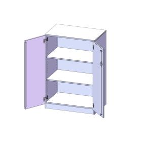 Schrank, 3 Ordnerhöhen - B/H/T: 80x118x60 cm