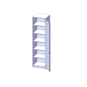 Schrank, 6 Ordnerhöhen, Türanschlag rechts - B/H/T: 60x226x60 cm