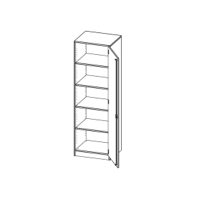 Schrank, 5 Ordnerhöhen, Türanschlag rechts - B/H/T: 60x190x60 cm