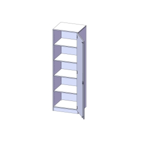 Schrank, 5 Ordnerhöhen, Türanschlag rechts - B/H/T: 60x190x60 cm