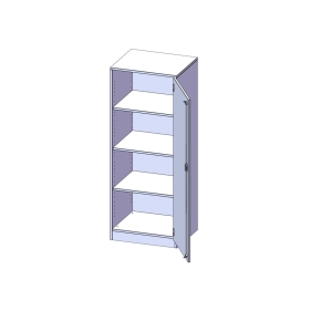 Schrank, 4 Ordnerhöhen, Türanschlag rechts - B/H/T: 60x154x50 cm