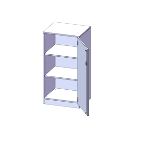 Schrank, 3 Ordnerhöhen, Türanschlag rechts - B/H/T: 60x118x60 cm