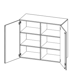 Aufsatzschrank, 3 Ordnerhöhen - B/H/T: 120x108x40 cm