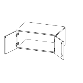 Aufsatzschrank, 1 Ordnerhöhe - B/H/T: 80x36x40 cm