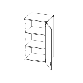 Aufsatzschrank, 3 Ordnerhöhen, Türanschlag rechts - B/H/T: 60x108x50 cm