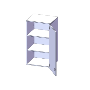 Aufsatzschrank, 3 Ordnerhöhen, Türanschlag rechts - B/H/T: 60x108x50 cm