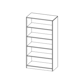 Regal, 5 Ordnerhöhen - B/H/T: 100x190x40 cm