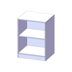 Regal, 2 Ordnerhöhen - B/H/T: 60x82x60 cm