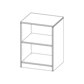 Regal, 2 Ordnerhöhen - B/H/T: 60x82x40 cm
