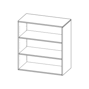 Aufsatzregal, 3 Ordnerhöhen - B/H/T: 100x108x50 cm