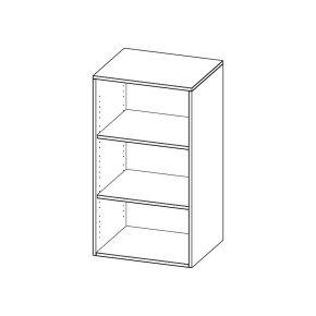 Aufsatzregal, 3 Ordnerhöhen - B/H/T: 60x108x60 cm