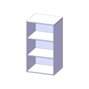Aufsatzregal, 3 Ordnerhöhen - B/H/T: 60x108x60 cm