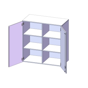 Aufsatzschrank für ErgoTray Serie, 3 Ordnerhöhe - B/H/T: 138.7x108x40 cm