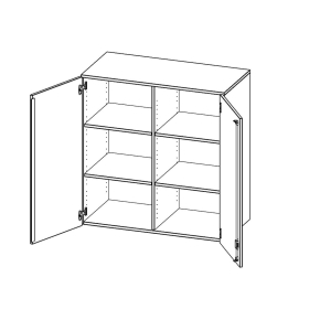 Aufsatzschrank für ErgoTray Serie, 3 Ordnerhöhe - B/H/T: 104.5x108x50 cm