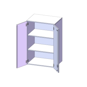 Aufsatzschrank für ErgoTray Serie, 3 Ordnerhöhe - B/H/T: 70.3x108x50 cm