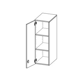 Aufsatzschrank für ErgoTray Serie, 3 Ordnerhöhe - B/H/T: 36.1x108x40 cm