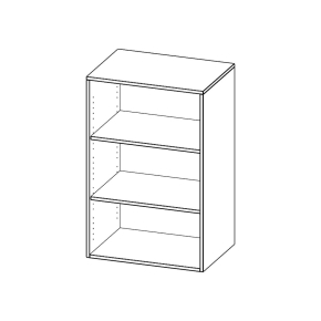 Aufsatzregal für ErgoTray Serie, 3 Ordnerhöhen - B/H/T: 36.1x108x40 cm