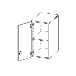 Aufsatzschrank für ErgoTray Serie, 2 Ordnerhöhen - B/H/T: 36.1x72x60 cm