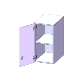 Aufsatzschrank für ErgoTray Serie, 2 Ordnerhöhen - B/H/T: 36.1x72x60 cm