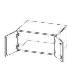 Aufsatzschrank für ErgoTray Serie, 1 Ordnerhöhe - B/H/T: 70.3x36x60 cm