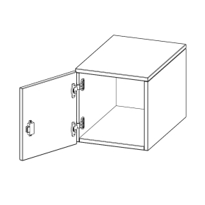 Aufsatzschrank für ErgoTray Serie, 1 Ordnerhöhe - B/H/T: 36.1x36x60 cm