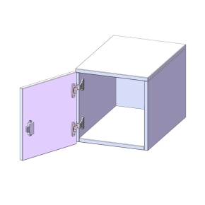 Aufsatzschrank für ErgoTray Serie, 1 Ordnerhöhe - B/H/T: 36.1x36x50 cm