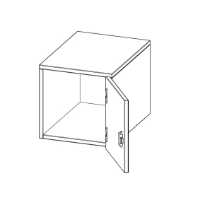 Aufsatzschrank für ErgoTray Serie, 1 Ordnerhöhe - B/H/T: 36.1x36x60 cm