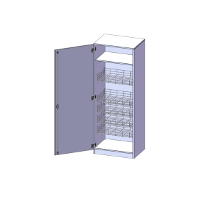 Sportschrank, 5 Ordnerhöhen, Türanschlag links - B/H/T: 70.3x190x60 cm