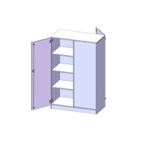 Raumteiler Schrank, 4 Ordnerhöhen - B/H/T: 100x154x50 cm