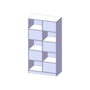 Raumteiler Regal, 5 Ordnerhöhen - B/H/T: 100x190x50 cm