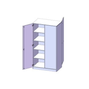 Raumteiler Schrank, 5 Ordnerhöhen - B/H/T: 100x190x60 cm
