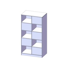 Raumteiler Regal, 5 Ordnerhöhen - B/H/T: 100x190x60 cm