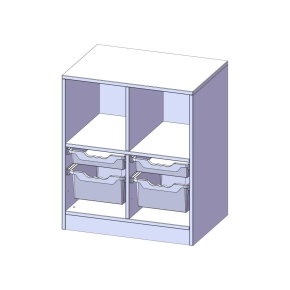 ErgoTray Regal, zweireihig, 2 Ordnerhöhen - B/H/T: 70.2x82x50 cm ErgoTray Regal, zweireihig, 2 Ordnerhöhen - B/H/T: 70.2x82x50 cm
