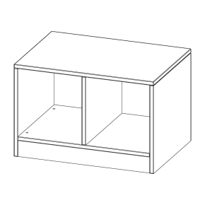 ErgoTray Regal, zweireihig, 1 Ordnerhöhe - B/H/T: 70.3x46x50 cm