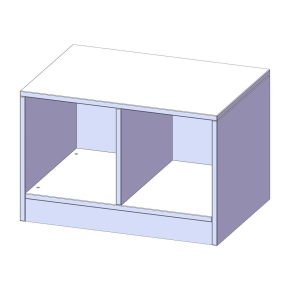 ErgoTray Regal, zweireihig, 1 Ordnerhöhe - B/H/T: 70.3x46x50 cm