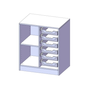 ErgoTray Regal, zweireihig, 2 Ordnerhöhen - B/H/T: 70.2x82x50 cm