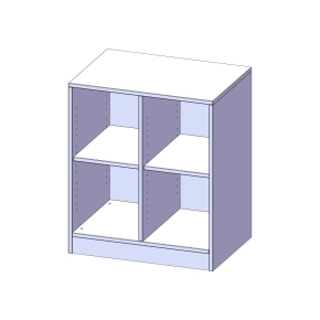 ErgoTray Regal, zweireihig, 2 Ordnerhöhen - B/H/T: 70.2x82x50 cm