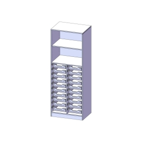 ErgoTray Regal, zweireihig, 5 Ordnerhöhen - B/H/T: 70.3x190x50 cm ErgoTray Regal, zweireihig, 5 Ordnerhöhen - B/H/T: 70.3x190x50 cm