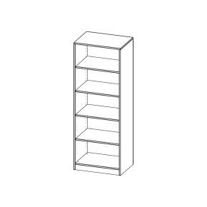 ErgoTray Regal, zweireihig, 5 Ordnerhöhen - B/H/T: 70.3x190x50 cm