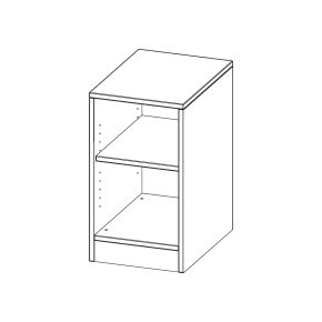 ErgoTray Regal, einreihig, 1,5 Ordnerhöhen - B/H/T: 36.1x64x50 cm