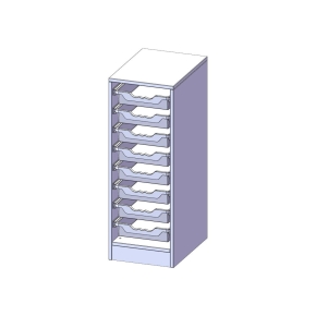 ErgoTray Regal, einreihig, 2,5 Ordnerhöhen - B/H/T: 36.1x100x50 cm